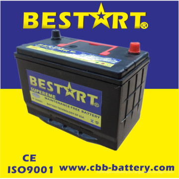 Bateria de automóvel recarregável padrão 12V80ah de JIS 95D31r 12V Nx120-7 Japão SMF